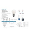 BOMBILLA LED * E27 OPAL ESFERICA – 6.5W - 4000K - 800 Lm - 360º